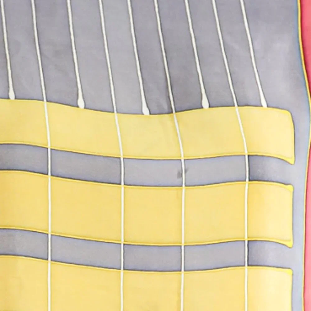 Geometric Square Silk Scarf Vibrant & Luxurious Accessory Perfect‎ for Travel